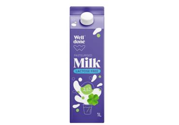 Piim laktoosi vaba WELL DONE 2,5% 1L