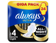 Hüg.sidemed ALWAYS Ultra Night 24tk
