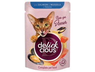 Kassisööt lõhe/rannakarp.DELICKCIOUS 85g