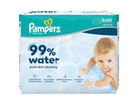 Niisked salvrätikud PAMPERS Water,3x60tk