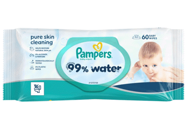 Niisked salvrätikud PAMPERS Water, 60tk