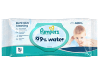 Niisked salvrätikud PAMPERS Water, 60tk