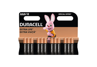 Patareid Duracell AAA 12tk Ecopack