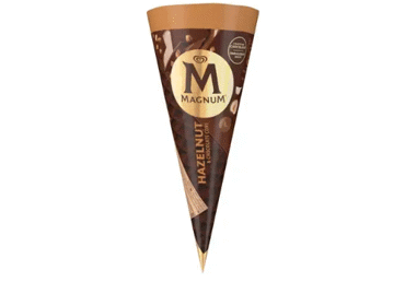 Koonusjäätis šokolaadi-pähkli MAGNUM 82g