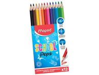 Värvipliiatsid MAPED School Peps 12tk