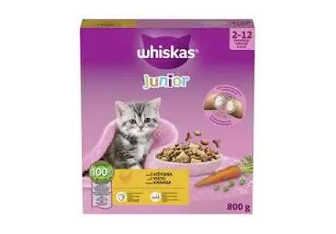 Kuiv kassitoit kana Junior WHISKAS 800g
