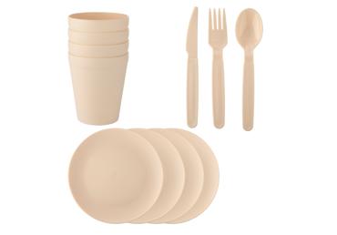 Plastnõude komplekt UNIWELL Beige 20tk