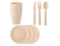 Plastnõude komplekt UNIWELL Beige 20tk