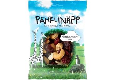 India pähklisegu-jõhvika PÄHKLINÄPP 200g