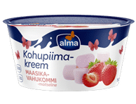Kohupiimakreem maasika-vahukommimaitseline, ALMA, 150g