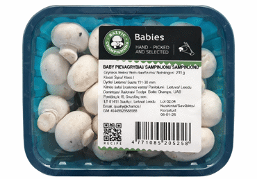 Mini šampinjonid pakitud 200g - 1