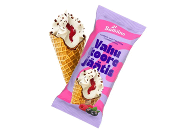 Jäätis vaarika-mustasõstra.BALBIINO 94g