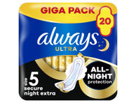 Hügieenisid. ALWAYS Ultra Night S5 20tk