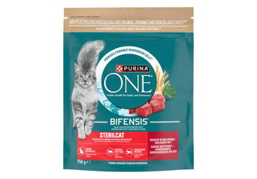 Kuiv kassisööt ONE Steril.veiseliha 750g