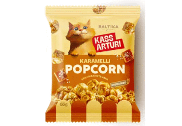 Popkorn karamel.Kass Arturi BALTIKA 65g