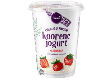 Koorene jogurt FARMI maasik-ga 3.4% 400g
