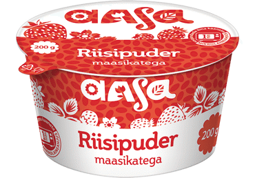 Riisipuder maasikatega AASA 6% 200g