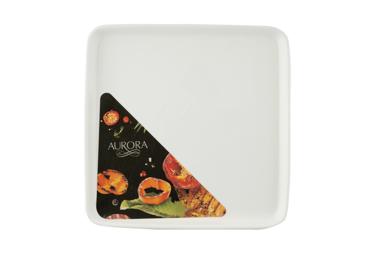 Taldrik ruudukujuline AURORA White 21cm