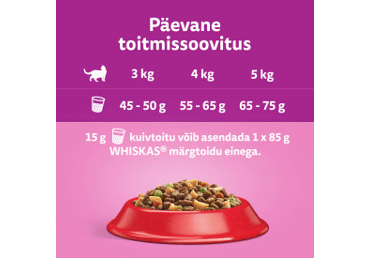 Kuiv kassisööt WHISKAS 1a.+loomaliha800g - 3