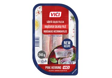 Külm/s heeringafilee roosakas VICI,240g