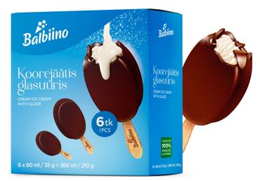 Koorejäätis BALBIINO glasuuris, 6x35g