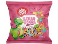 Kummikompvek Sour Neon Worms DINO 300g