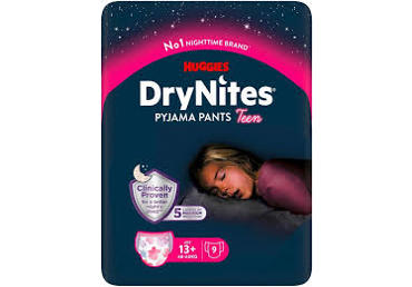 Püksmähk.HUGGIESDryN.girl49-60kg 13+ 9tk