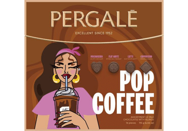 Kommiassortii kohviga PERGALE 115g