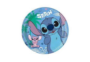 Papptaldrikud Stitch/Angel 20cm, 8tk