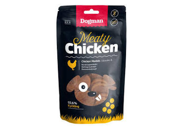 Koera medaljonid DOGMAN Meaty kanast 80g