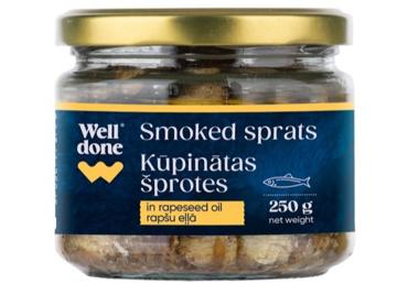 Sprotid rapsiõlis suits. WELL DONE, 250g