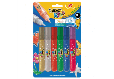Sädelevad liimipulgad BIC metallik 6tk