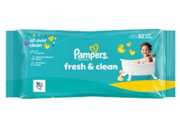 Niisk.salvrätik.PAMPERS Fresh Clean 52tk