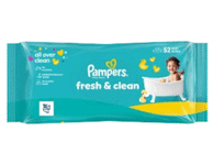 Niisk.salvrätik.PAMPERS Fresh Clean 52tk