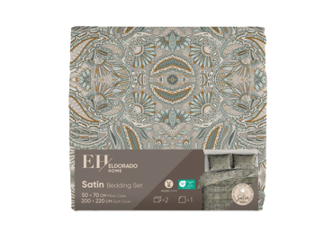 Satiinist voodikomp.200x220/2x50x70cm