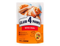 Kassi kuivtoit CLUB 4 PAWS vasikal.300g