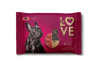 Koerasööt MY LOVE veiseliha 4x100g