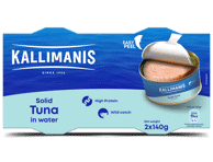 Kulduim-tuunikala vees KALLIMANIS,2x140g