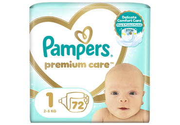 Mähkmed PAMPERS Premium Care S1 72tk