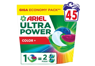 Pesukapslid ARIEL Ultra Pow.Color+, 45pk