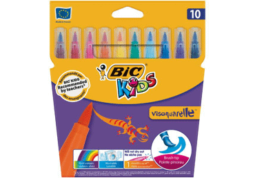Viltpliiatsid BIC Kids Visaquarelle 10tk