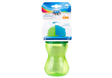 Pudel kõrrega CANPOL 370ml 12k+