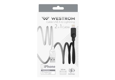 Kaabel WESTROM USB-A to Lightning, 3m