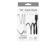 Kaabel WESTROM USB-A to Lightning, 3m