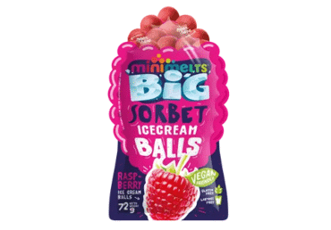 Vaarika sorbetipallid MINI MELTS, 72g