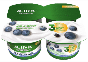 Jogurt ACTIVIA mustikatega, 4x120g