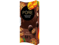 Tumeda šok.trühvlid valik PURE 108g