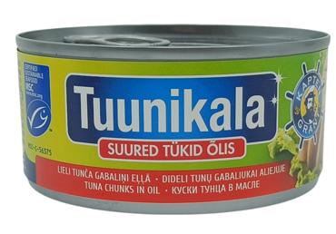 Tuunikalatükid õlis KAPTEN GRANT,185g