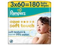 Niisk.salvr.PAMPERS AquaSoftTouch,3x60tk