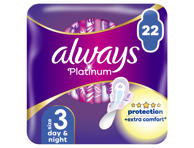 Hügieenisidemed ALWAYS Platinum S3 22tk
